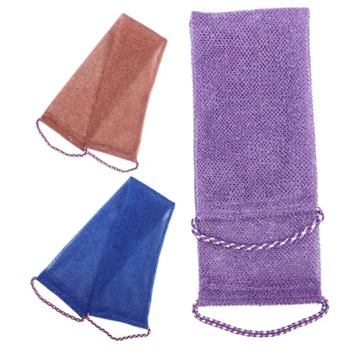 CALLARON 3 Stück Badetuch-Set Körper Zurück Schleifmittel Peeling-Handtücher für den Rücken exfoliating cloth exfoliating towel dusch armatur Unterlegscheibe für Dusche Rückenhandtuch Nylon von CALLARON