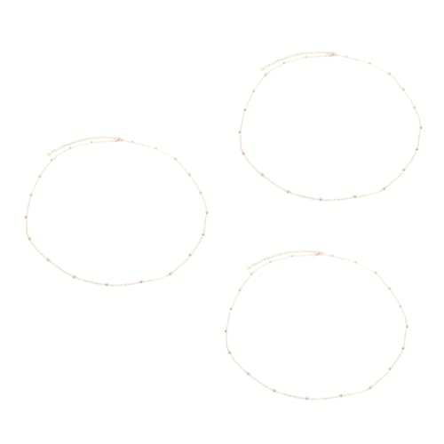 CALLARON 3 Stück Bauchkette Damen Taillenkette für Strandpartys und Tanzveranstaltungen Verstellbar Elegantes Accessoire Gold für Besondere Anlässe von CALLARON