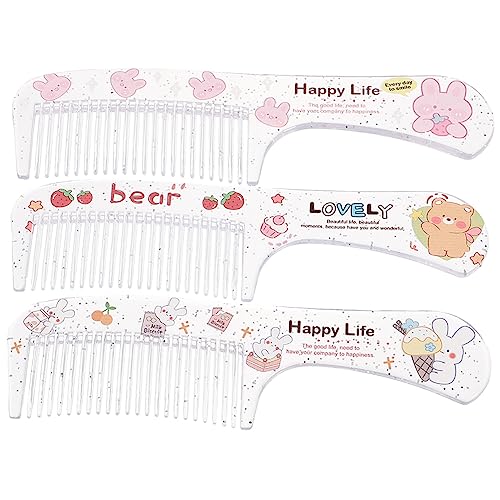 CALLARON 3stücke Süße Cartoon-haarkämme Für Mädchen Und Erwachsene Dekorative Haarkämme Für Frauen Und Bekannte Schöne Kämme Für Damenbedarf Geeignet Für Trockenes Und Nasses von CALLARON