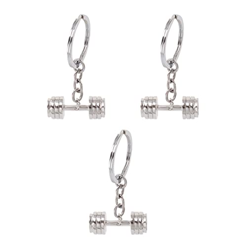 CALLARON 3 Stück Fitness Schlüsselanhänger Hantel Kreatives für Sportbegeisterte für Männer Strapazierfähig und Leicht Dekoration für Schlüssel Taschen und Rucksäcke von CALLARON