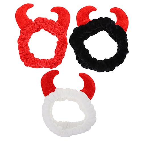 CALLARON 3 Stück Haargummi zum Waschen des Gesichts Spitzenstirnbänder für Frauen Haarbänder frauen wiederverwendbarer Kopfschmuck Spa-Gesichts-Stirnband Flanell von CALLARON