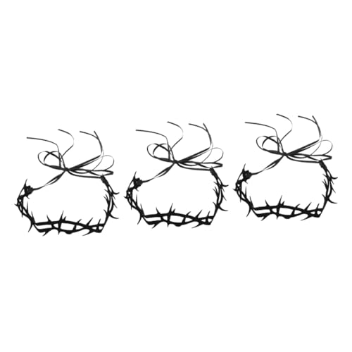 CALLARON 3 Stück Halloween Filz Choker Halskette Punkiger Gothic Stil Komfortabel und Langlebig für Hexen Cosplay und Maskerade Modisches Accessoire für Halloween Partys von CALLARON