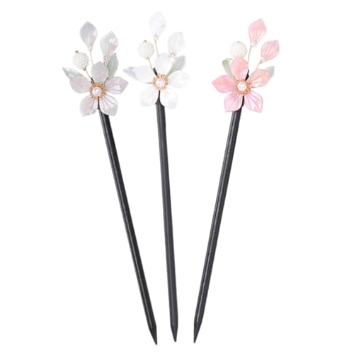 CALLARON 3 Stück Holz Haarstäbe für Damen Chinesische Dutt Haarstäbchen Dekorative Haarnadeln Langlebig und Vielseitig für Haarknoten und Hochsteckfrisuren von CALLARON