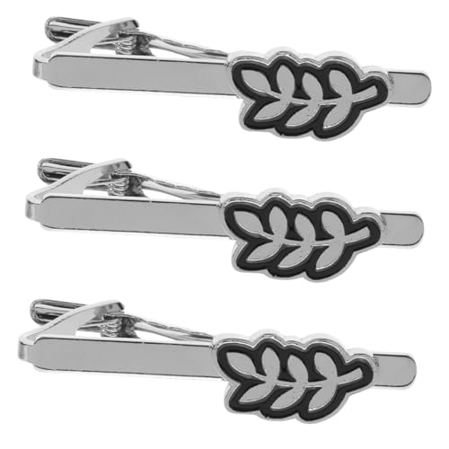CALLARON 3 Stück Lavalier hochzeit schmuck - Krawattenklammer - Krawattenklammer Design Krawattenzubehör Geldbörse für Männer Twist Bogen Mann Krawattennadel Hemdklammern Legierung von CALLARON