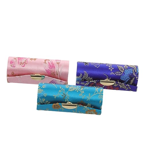 CALLARON 3 Stück Lippenstift-box Halter Für Lippenstift Lippenstiftbehälter Glanz Lippenstiftetui Für Damen Veranstalter Kosmetiktasche Lippenstift Organizer Case Travel Stoff von CALLARON