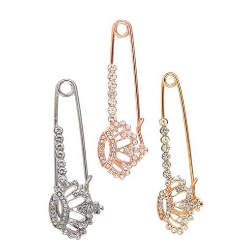 CALLARON 3 Stück Teiliges Broschen aus Langlebiger Legierung Dekorative Anstecknadeln für Damen Vielseitig für Kragen Pullover Schals und Festliche Anlässe Schützt vor Sichtbarkeit von CALLARON