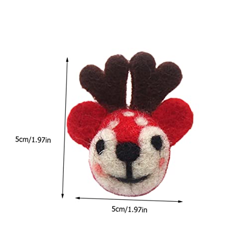 CALLARON 3 Stück Teiliges Handgefertigte Wollfilz Broschen Tierkopf Süße Weihnachts Broschen Kleidung Accessoires für Party Kleidungsschmuck Zufällige Farbe Zufällige Farbe von CALLARON