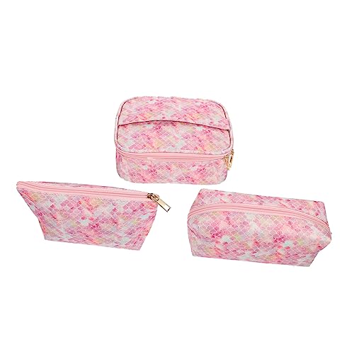 CALLARON 3stücke Teiliges Pu-waschset Für Damen wasserdichte Kosmetiktasche Mit Kreativem Design Tragbare Toilettentasche Für Vielseitiger Make-up Organizer Im Trendigen von CALLARON