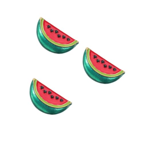 CALLARON 3 Stück Wassermelonen Brosche Legierung Kreative Anstecknadel für Damen Stilvoller Modeschmuck Wassermelonen Design Langlebig und Vielseitig für Kleidung und Accessoires von CALLARON