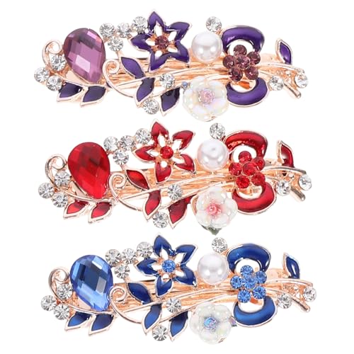 CALLARON 3 Stück Weihnachts Haarspangen mit Perlen und Strass Haarschmuck für Damen und Mädchen Design für Festlichkeiten und Besondere Anlässe von CALLARON