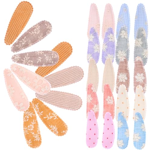 CALLARON 30stücke Druckknopf-haarspange Aus Stoff Für Mädchen Süße Haarspangen Für Junge Mädchen Und Kleinkinder Dekorative Haarspangen Für Partys Und Alltag von CALLARON