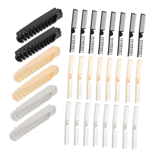 CALLARON 30 Stück Faltbarer Reise-kamm Leichtes Doppelseitiges Styling-kamm mit Breiten und Feinen Zähnen Kompakt Tragbar und Klappbar für Damen und Herren Unterwegs von CALLARON