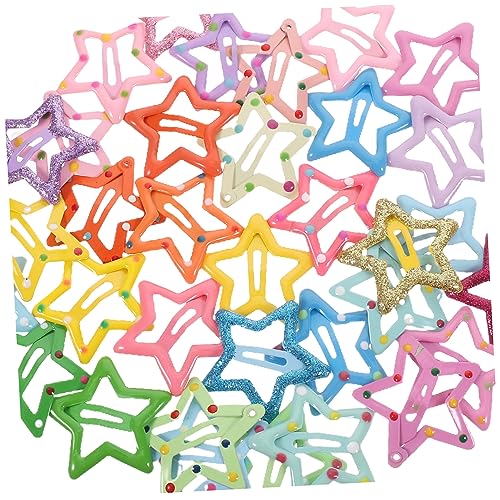 CALLARON 35stücke Junge Mädchen Mädchen Haarspangen Druckknopf Stern Haarspangen Dekorative Haar-accessoires Für Kleinkinder von CALLARON
