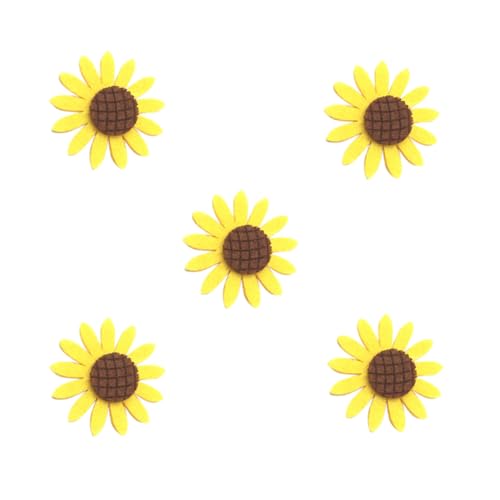 CALLARON Blumenaufkleber 36 Stück Sonnenblumen Accessoires Für Kleidung Und Kinder Für Kinder DIY Dekorationsapplikation von CALLARON