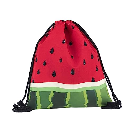 CALLARON Wassermelonen Drawstring Rucksack Stilvolle Aufbewahrungstasche Für Reisen Sport Und Freizeit Robuste Materialien Für Frauen Und Mädchen von CALLARON