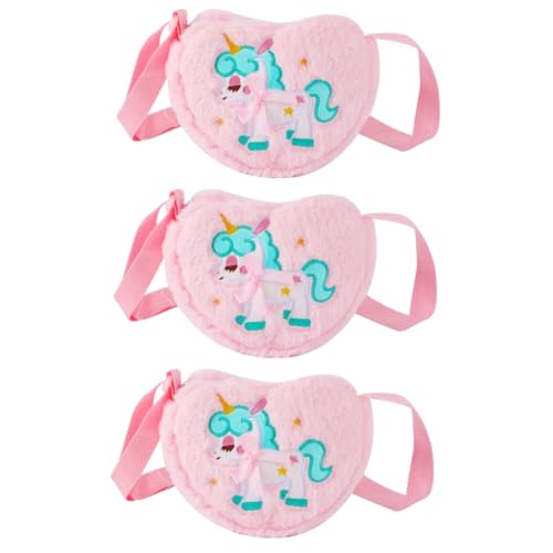 CALLARON 3st Einhorn Umhängetasche Plüschtasche Gefüllte Umhängetasche Cartoon-umhängetasche Mochila Transparente para Escuela Klarer Schulrucksack Kleinkindertasche Mädchen Schultertaschen von CALLARON