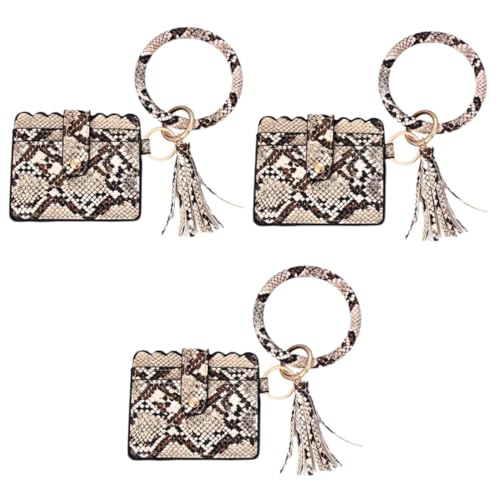 CALLARON Damen Geldbörse 3St Geldbörse Schlüsselanhänger für Mädchen Damenhandtaschen Armreifen für Damen Schlüsselbund Tasche für Frauen Frauentasche Armband Schmuck ID-Paket Kartenhalter von CALLARON