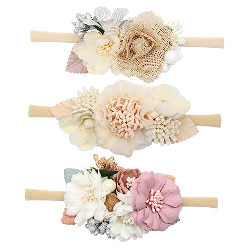 CALLARON 3Stücke Haarband Weiche Langlebige Stirnbänder Für Kopfbedeckungen Für Neugeborene Und Kleinkinder Farbige Haarschmuck Für Partys von CALLARON