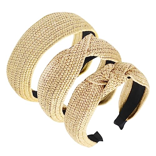 CALLARON 3Stücke Handgefertigte Raffia Haarbänder Für Damen Knoten Design Im Koreanischen Stil Für Freizeit Und Besondere Anlässe Stilvolles CALLARON 3Stücke Handgefertigte Raffia Haarbänder Für Damen Knoten Design Im Koreanischen Stil Für Freizeit Und Besondere Anlässe Stilvolles von CALLARON