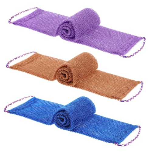 CALLARON 3Stücke Rückenpeeling Handtuch Teiliges Afrikanisches Schrubbennetz Für Sanfte Hautreinigung Und Effektives Peeling Für Schultern Und Mehr von CALLARON