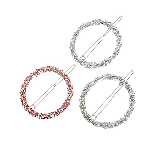 CALLARON 3Stücke Runde Haarnadeln aus Legierung mit Haarschmuck Clips für Damen Funkelnde Haarspangen für Hochzeit und Farben Zufällig Haarschmuck von CALLARON