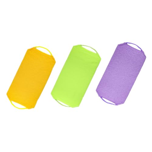 CALLARON 3Stücke Teiliges Peeling Badetuch Doppelseitiger Backwäscher aus Hautfreundlichem Material Wiederverwendbar und Langlebig für Effektives Waschen und Sanftes Peeling von CALLARON