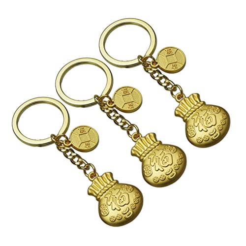 CALLARON 3stücke Teiliges Schlüsselanhänger Mit - Für Neue Jahr Chinesischer Stil Kreatives Glücksbeutel-Design Als Für Besondere Anlässe Perl von CALLARON