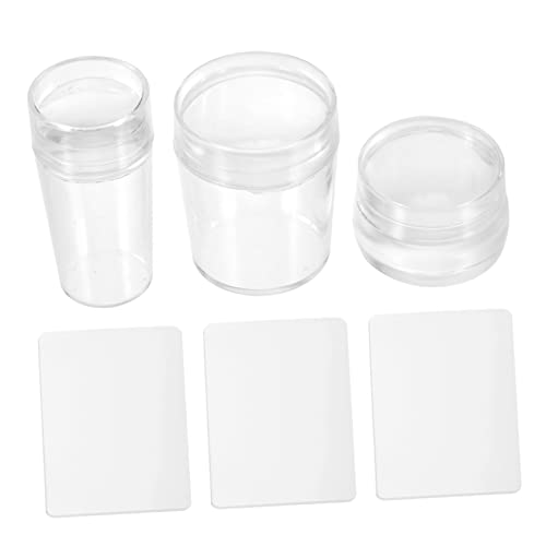 CALLARON 3sätze Nagel Stempel Mit Schaber Diy-nagelkunststempel Wiederverwendbare Maniküre Werkzeuge Nagelkunststempel Manikürezubehör Für Nail Art Designs von CALLARON