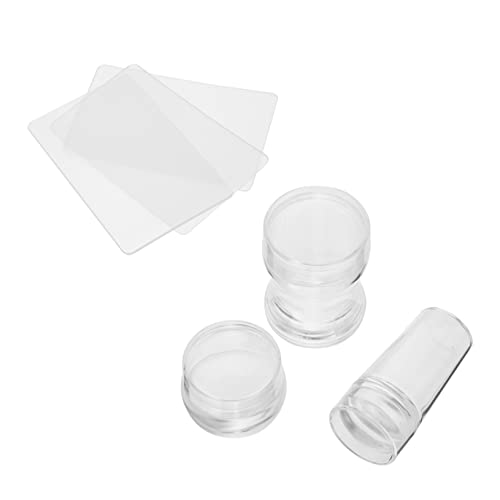 CALLARON 3sätze Transparentes Silikon-maniküre-kunst-stempel-nagel-stempelwerkzeug Mit Schaber Für Salon Und Diy-nailart Einfach Zu Bedienen Und Schnell Zu Erstellen Einzigartige von CALLARON