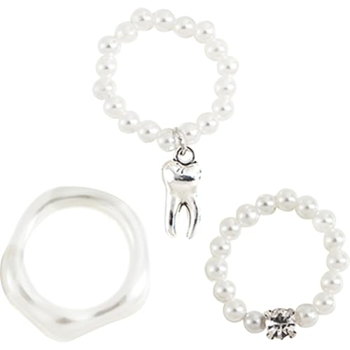 CALLARON 3st Prothesenring-set Ring Perlen Dehnbare Ringe Frauen Schmuck Dekorative Ringe Stilvoller Ring Perlenring Ringschmuck Kreativer Ring Fingerringe Weiß Imitationsperlen CALLARON 3st Prothesenring-set Ring Perlen Dehnbare Ringe Frauen Schmuck Dekorative Ringe Stilvoller Ring Perlenring Ringschmuck Kreativer Ring Fingerringe Weiß Imitationsperlen von CALLARON
