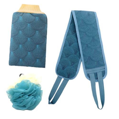 CALLARON 3stücke Badegurt-handtuch Mit Rückenschrubber Für Peeling-badegurt Und Duschball Langlebig Und Praktisch Für Tägliche Hautreinigung Und Massage von CALLARON