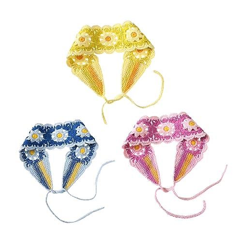 CALLARON 3stücke Gehäkeltes Stirnband Mit Blumenmuster Für Damen Haarband Stricken Kopf Wrap Haar Dekoration Für Frauen Und Mädchen von CALLARON