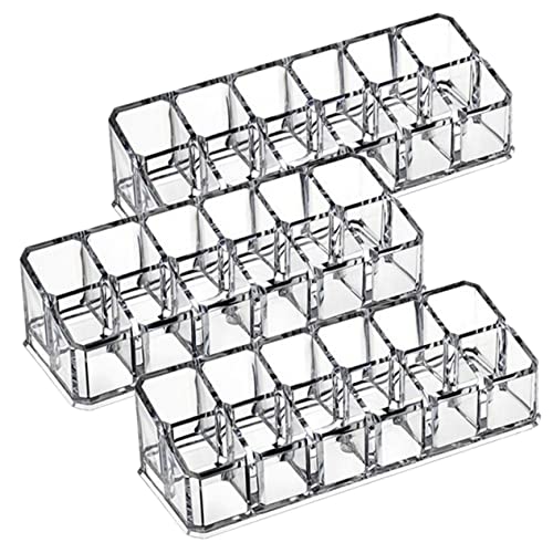CALLARON 3stücke Lippenstift Organizer Mit Fächern Lippenstift Halter Lip Gloss Organizer Für Schreibtisch Haushalt Schlafzimmer Aufbewahrungshalter Aus Hochwertigem Material von CALLARON