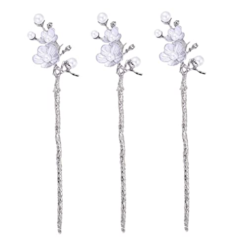 CALLARON 3stücke Perlen Haarnadeln Für Frauen Haarstäbchen Im Vintage Stil Perlen Haargabeln Blumen Haarstäbe Haarschmuck Traditionelle von CALLARON