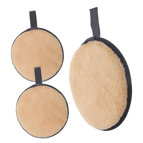 CALLARON 3stücke Puderquaste Reinigungspads Make-up Puderquaste Abschminkpad Gesichtsreinigungspad Kosmetisches Pads Für Frauen Puder von CALLARON