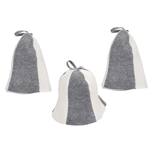 CALLARON 3stücke Saunahut Aus Duschfilz Für Damen Herren Unisex Saunahut Zum Baden Duschen Aus Badefilz Mit Aufhängeloch von CALLARON
