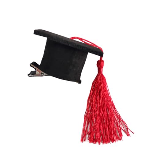 CALLARON 3stücke Teiliges Mini Doktorhut Haarspangen Mit Quaste Abschlussfeier Haarschmuck Für Erwachsene Und Junge Mädchen Rot Dekoration Für Graduierungsfeiern Und Partys von CALLARON