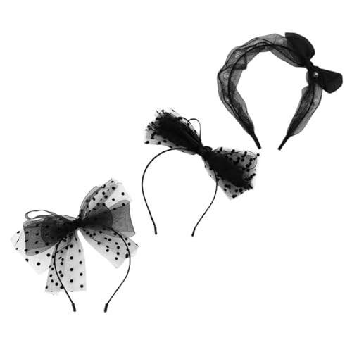 CALLARON 3stücke Kreative Spitze Knoten Stirnbänder Für Mädchen Schöner Kopfschmuck Für Party-haardekor Dekoratives Stirnband Aus Hochwertigem Material von CALLARON