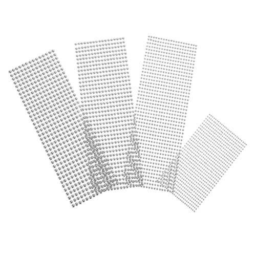 CALLARON 4 Blätter Selbstklebende Gesichtspiercing Perlen Aufkleber Mehrfarbige Perlensticker für Make Up Nageldesign Cosplay und DIY Gesichtsdekoration Praktisch und Einfach Anzuwenden von CALLARON