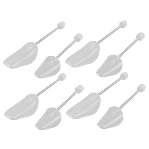 CALLARON 4 Paare Kunststoff Schuhspanner mit Spiralfeder Federbelastete Schuhformer für Damen und Herren Langlebige Platzsparende Einlegesohlen zur Formbewahrung und Faltenvermeidung von CALLARON