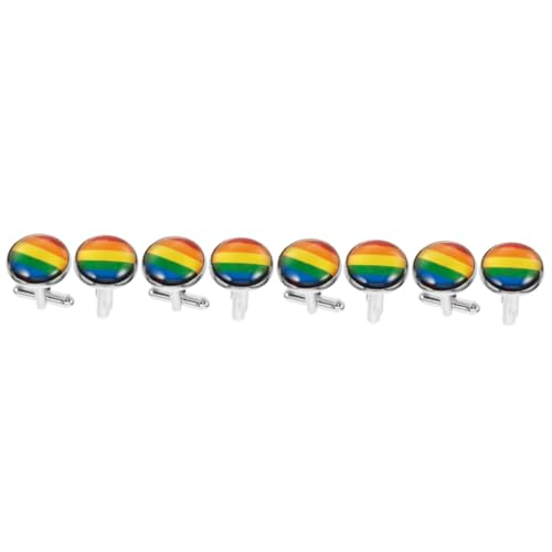 CALLARON 4 Paare Regenbogen-manschettenknöpfe Geldbörse Hemden Für Männer Stellnadel Tasche Binden Abs Kabelbinder Karierte Krawatte Armmanschette Gold Kragen Ihn Ärmel Gießen Zinklegierung CALLARON 4 Paare Regenbogen-manschettenknöpfe Geldbörse Hemden Für Männer Stellnadel Tasche Binden Abs Kabelbinder Karierte Krawatte Armmanschette Gold Kragen Ihn Ärmel Gießen Zinklegierung von CALLARON