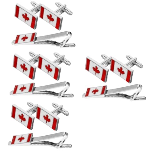 CALLARON 4 Sätze Manschettenknöpfe Mit Kanadischer Flagge Arm Clip Ring Brosche Hemdklammern Stifte Ratsche Krawattenklammern Formelle Krawatte Kabel Binden Gürtel Zinklegierung CALLARON 4 Sätze Manschettenknöpfe Mit Kanadischer Flagge Arm Clip Ring Brosche Hemdklammern Stifte Ratsche Krawattenklammern Formelle Krawatte Kabel Binden Gürtel Zinklegierung von CALLARON
