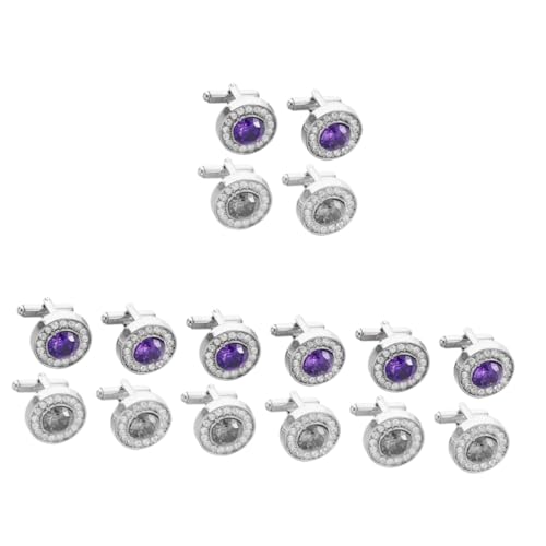 CALLARON 4 Sätze Modische Manschettenknöpfe Gürtel Männer Krawattennadel Knopf Zappeln Tasten Clip-krawatten Für Männer Schmuck Männer Binden Bogen Ansteckblume Zubehör Zirkon 2 Paare * 4 von CALLARON