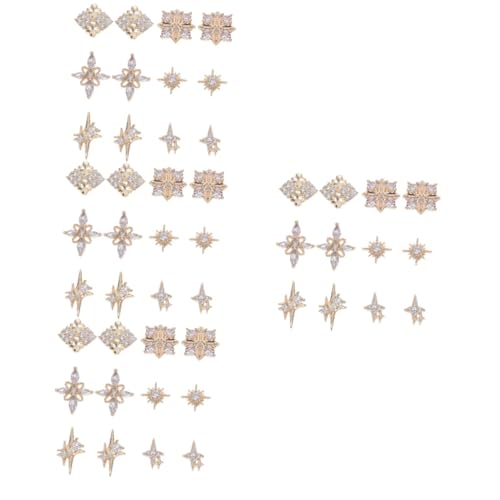 CALLARON 4 Sätze Vintage Nagel Charms Mit Und Metall Kreative Nail Art Dekoration Für Maniküre Für Und Mädchen Funkelnde Strasssteine Für Stilvolle Nägel 12 Stück * 4 von CALLARON