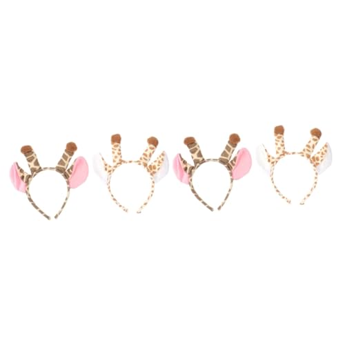 CALLARON 4 Stck Teiliges Giraffen und Kuh Haarreif Tierisches Cosplay Kostümzubehör für Halloween und Weihnachten Bequemes Langlebiges Stirnband für Party Deko und Geschenkidee von CALLARON
