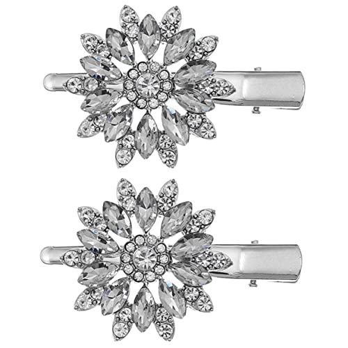 CALLARON 4stücke Strass-haarspange Mit Kristallblumen-design Haarschmuck Für Frauen Für Hochzeiten Bankette Und Verschiedene Frisuren Aus Legierung Und Strass Leicht Und Langlebig von CALLARON