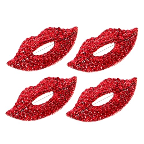 CALLARON 4 Stück Glitzernde Zinklegierung Anstecknadeln für Anzüge Kleider und Schals Perfektes Valentinstagsgeschenk für Frauen von CALLARON