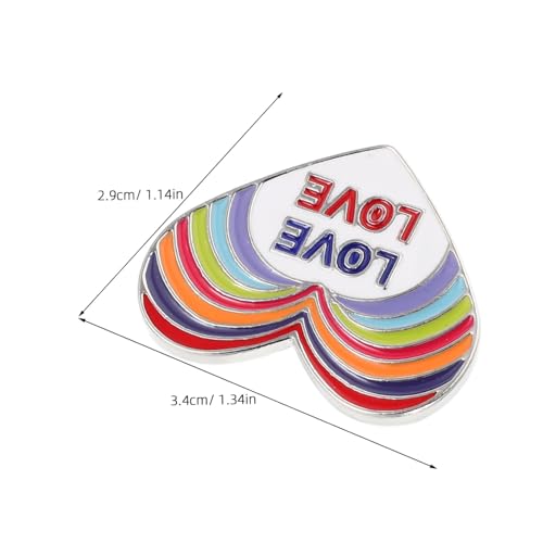 CALLARON 4 Stück Handmade Herz Broschen mit Kreativem Regenbogenmuster Farbenfrohe Emaille Anstecker für Kleidung Rucksäcke als Pride Month Accessoires und Geschenkideen von CALLARON