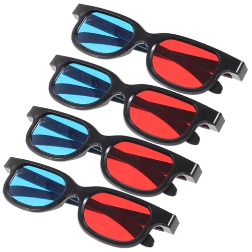 CALLARON 4 Stück Leichte aus Kunststoff für Männer und Frauen Anaglyphen brillen zum Filmeschauen Am Tv Beamer und Computer Komfortabel für Lange Nutzung CALLARON 4 Stück Leichte aus Kunststoff für Männer und Frauen Anaglyphen brillen zum Filmeschauen Am Tv Beamer und Computer Komfortabel für Lange Nutzung von CALLARON
