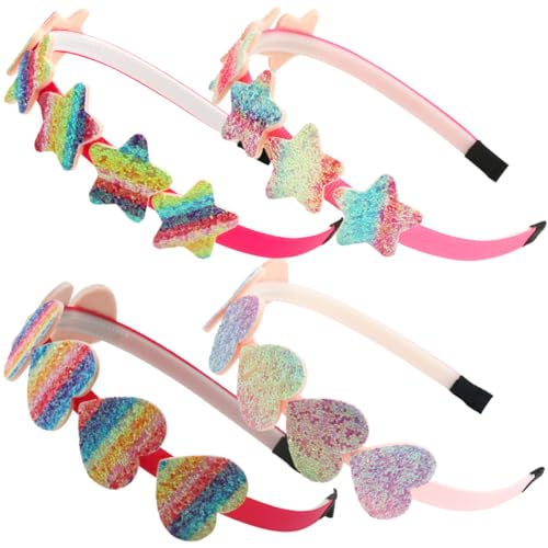 CALLARON 4stücke Herz Stirnbänder Dekorative Kopfbedeckungen Karneval Kopf Accessoires Für Junge Mädchen Mädchen Party Urlaub Mit Liebevolles Design von CALLARON